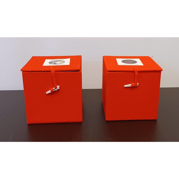 Ornaments set of 2 - Hand Painted Glass - Picture 3 of 10